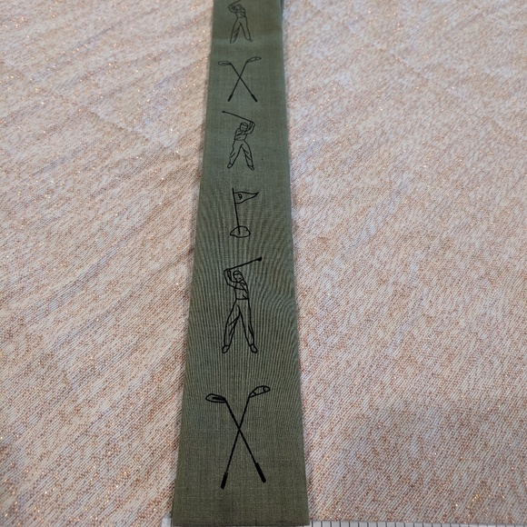 Vintage square golf tie made in Vermont Flamstead - Picture 2 of 8